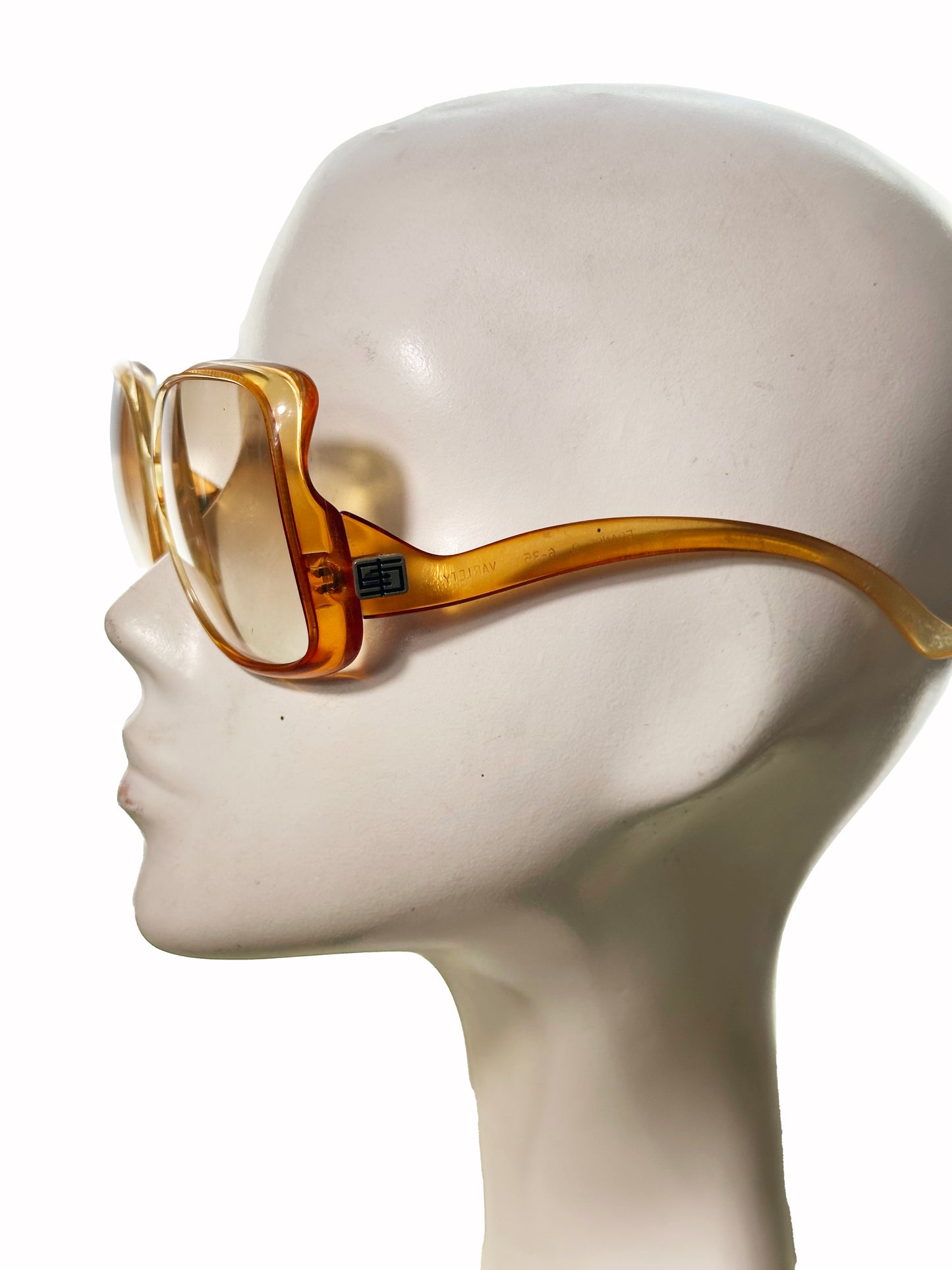 Emilio Pucci 1970s Butterfly Glasses Orange Lenses