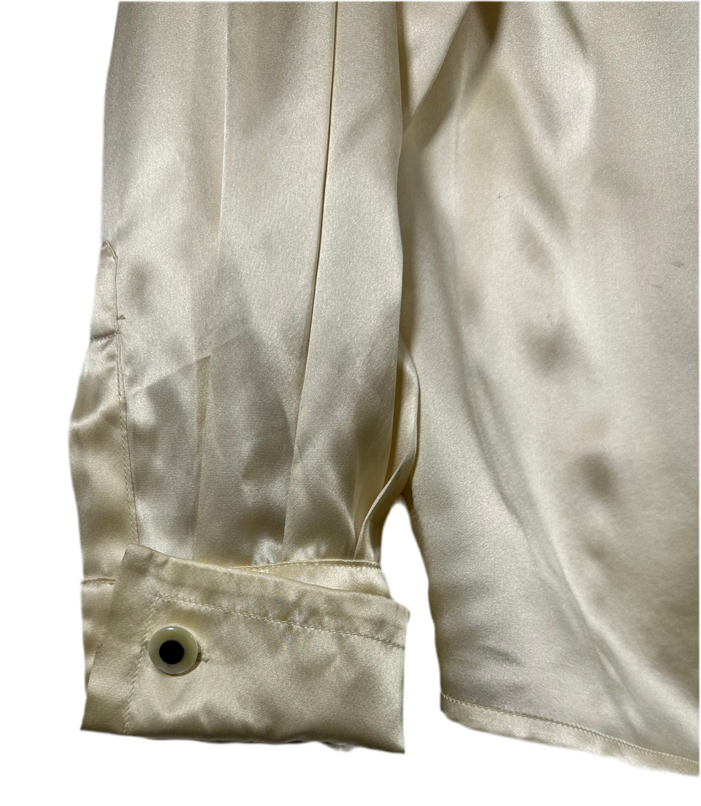 Paul Stanley Silk Cream Button up Blouse 1990s