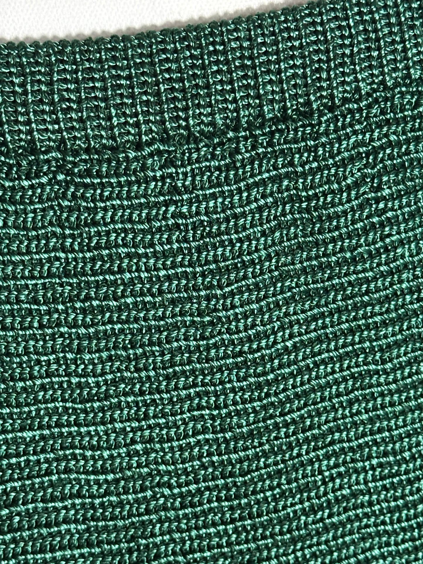 Vintage 1970s–80s Emerald Green Knit Trumpet Skirt