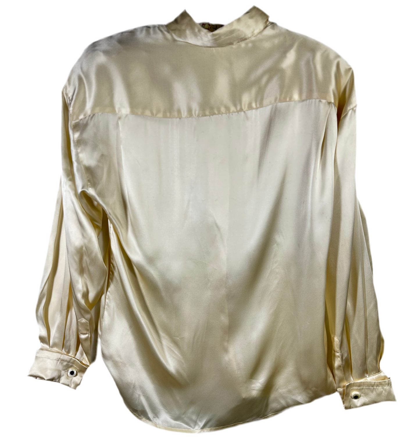 Paul Stanley Silk Cream Button up Blouse 1990s