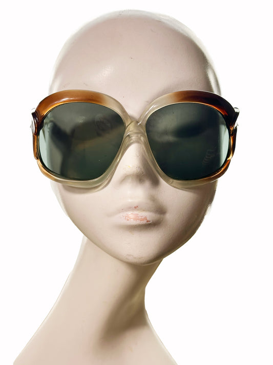 1970 Blue Lens Tortoise Frame Sunglasses