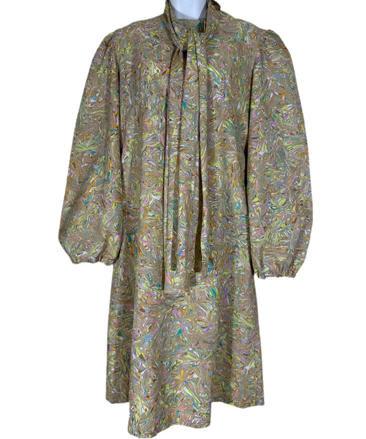 Trippy Psychedelic Hologram Marple Print Dress