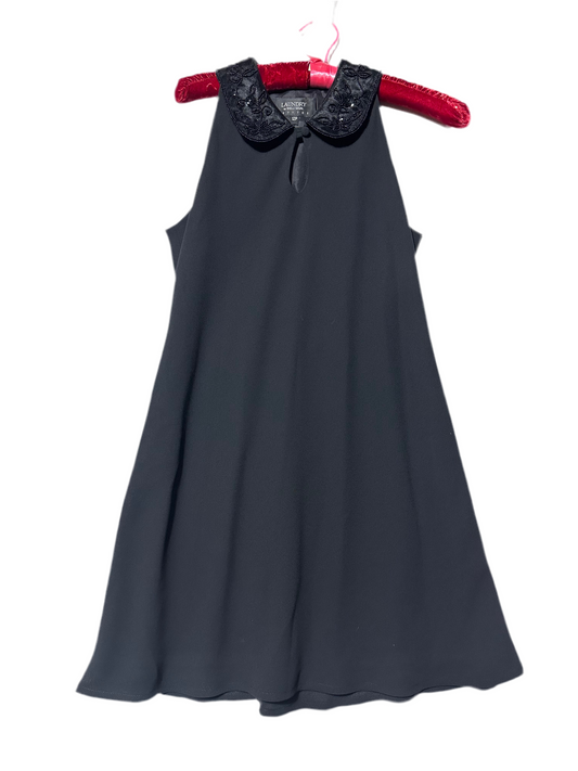 Laundry by Shelly Segal 90s A-line Dress beaded collar detail