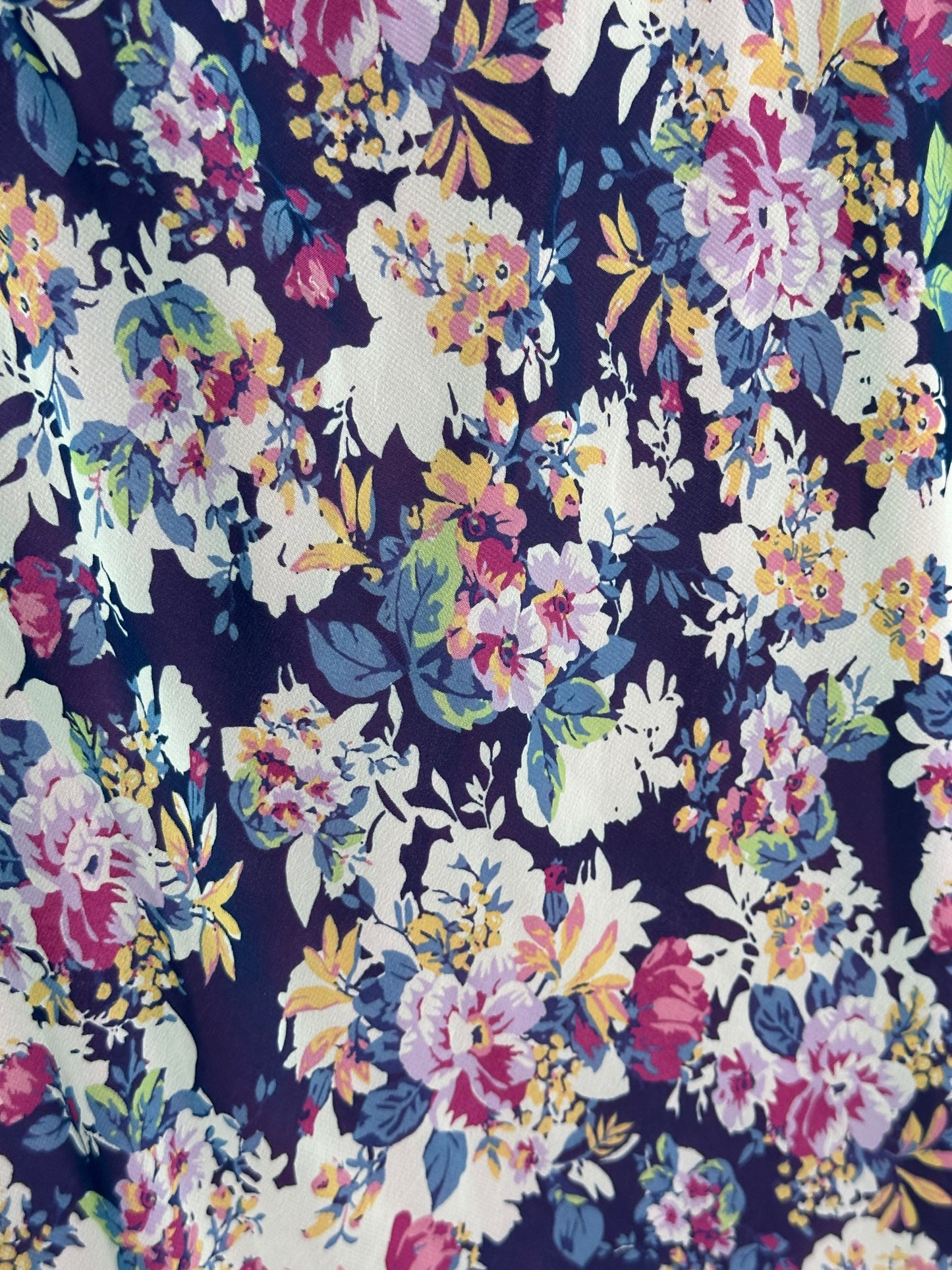 1980s Floral Layered Midi Skirt
