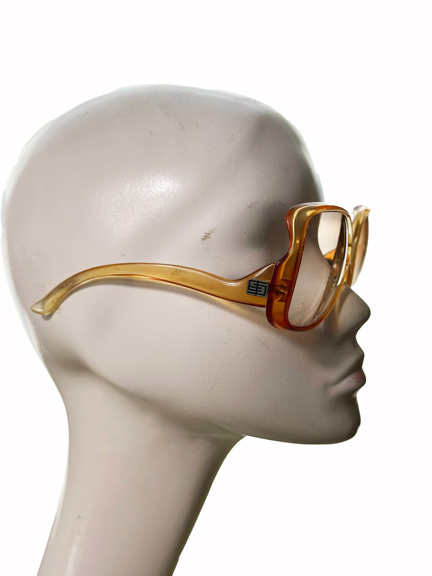 Emilio Pucci 1970s Butterfly Glasses Orange Lenses