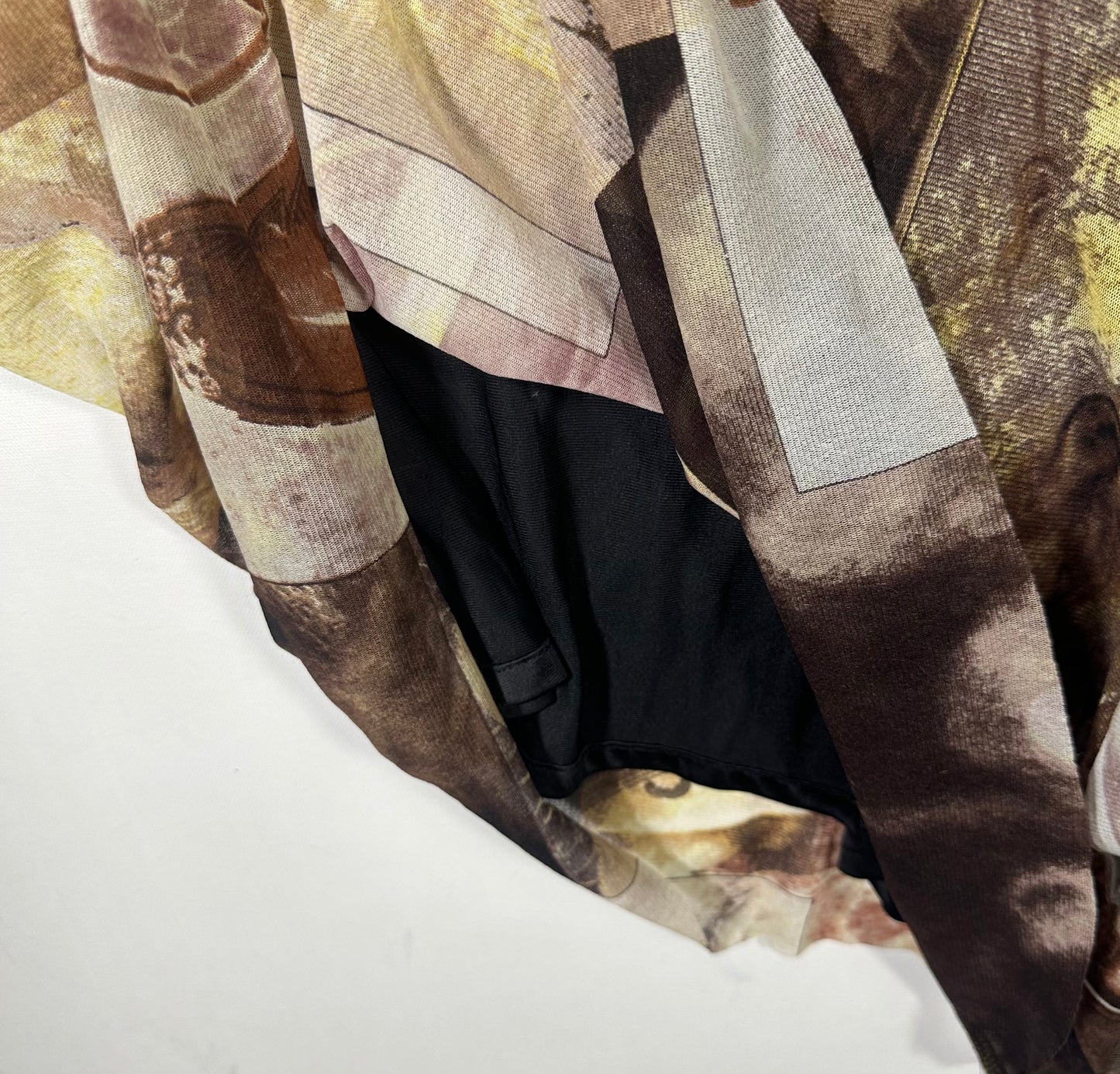 Nathalie Chaize Renaissance Angel Print Asymmetrical Skirt