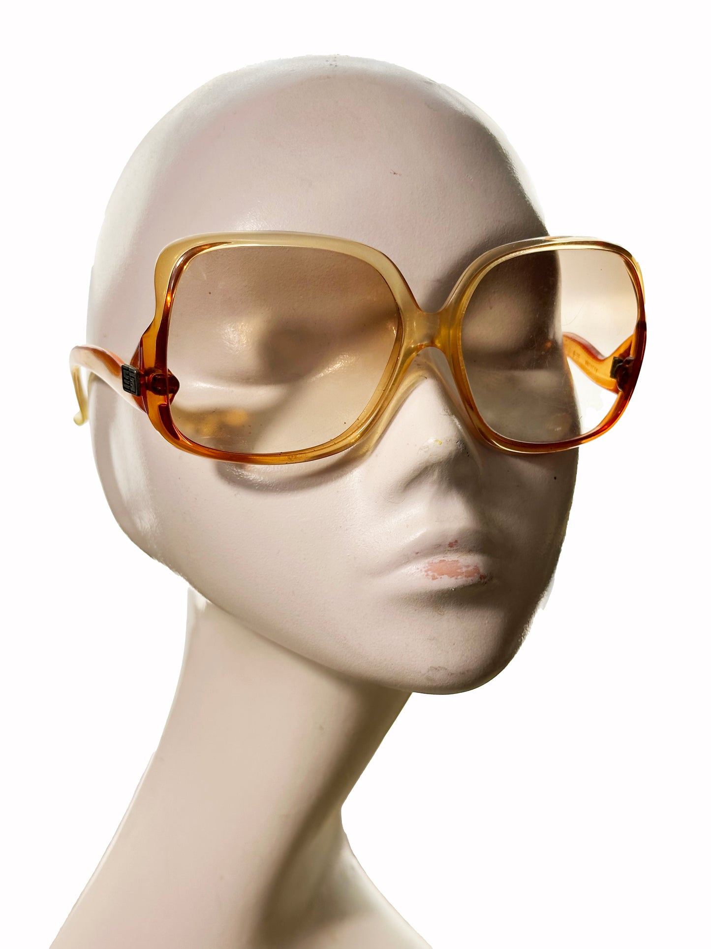 Emilio Pucci 1970s Butterfly Glasses Orange Lenses