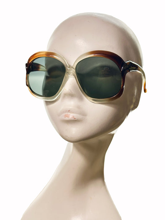 1970 Blue Lens Tortoise Frame Sunglasses